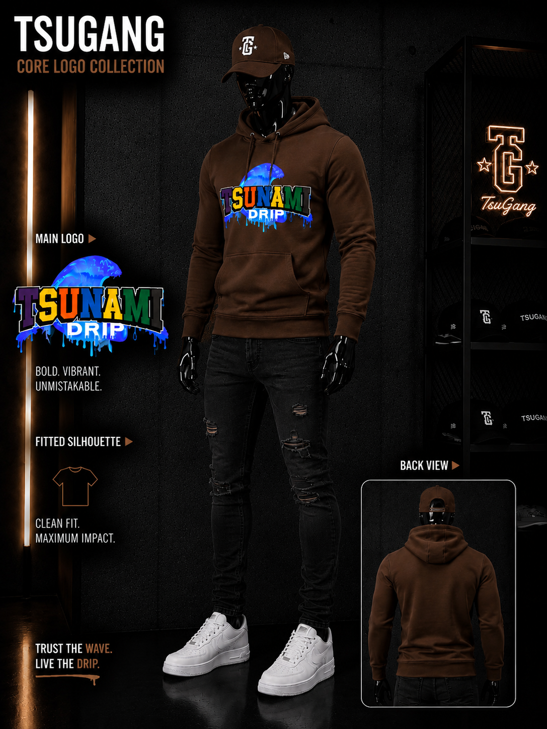 Original Tsunami Drip Hoodies